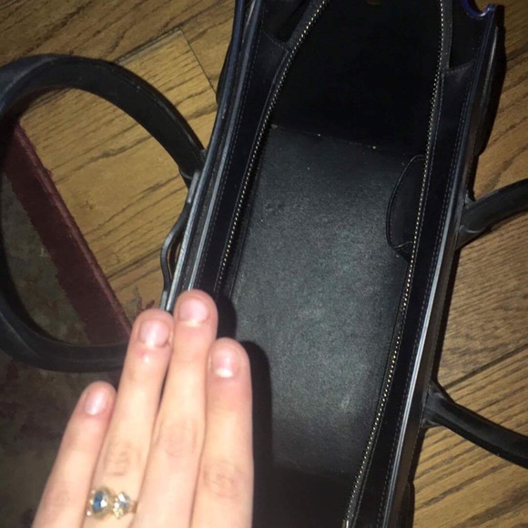 Celine tricolor tote in blue and beige. - Picture 3 of 8